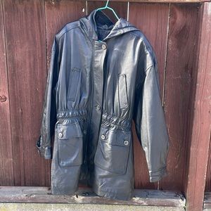 Black leather jacket